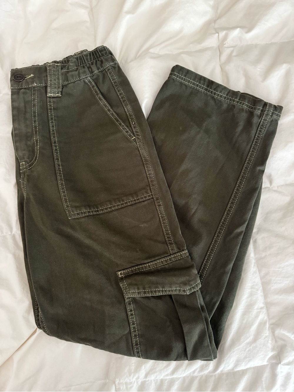 Urban Outfitters Olive Green Straight Leg Jeans